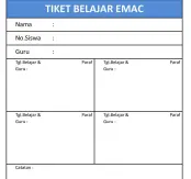 Tiket Belajar EMAC